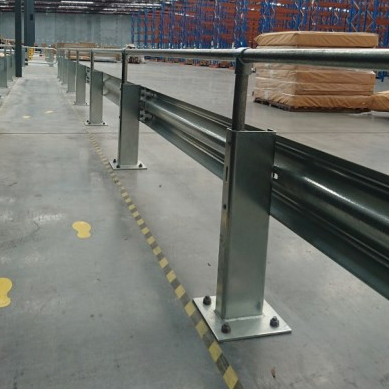 Armco Railing Barrier with Hand Rail | Warehouse Safety